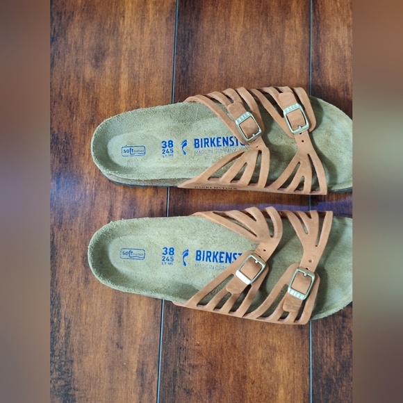 NEW Birkenstock GRANADA Nubuck Orange Sandals EU 38 US 7 - Picture 7 of 8